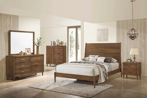 MALIBU052:Malibu Panel Bed & Dresser & Mirror & Nightstand, Styled