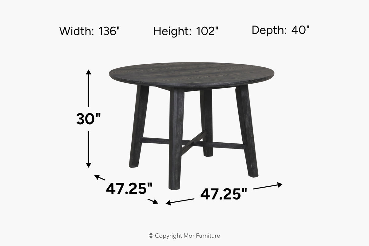 463577339:Sable Crest Round Dining Table & 4 Chairs,