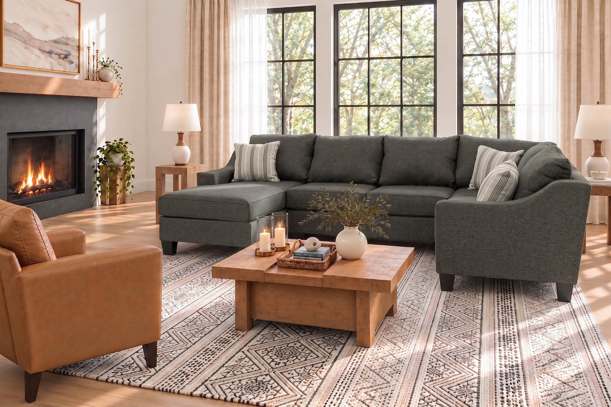 874459990:Lucy Tux Sofa Chaise Sectional, Styled