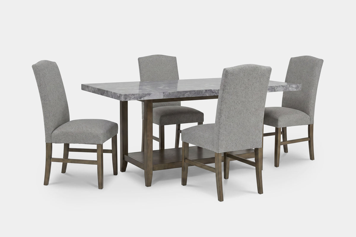 BRIGHTON1:Brighton Dining Table & 4 Chairs, Angled