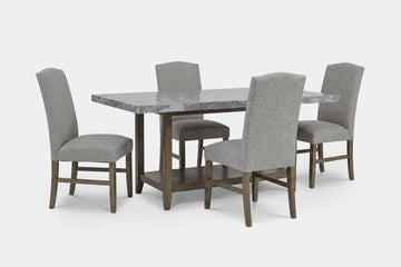 BRIGHTON1:Brighton Dining Table & 4 Chairs, Angled