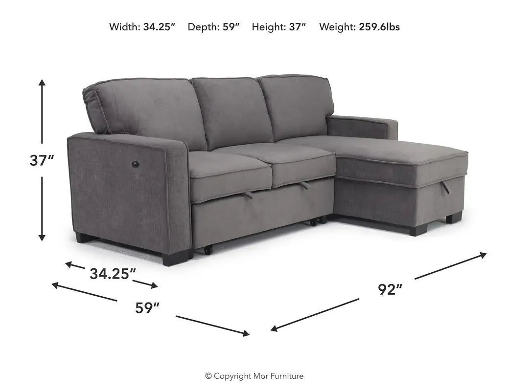 BLOOM0000:BLOOM0000:Bloom Reversible Sofa Chaise In Gray, Dms