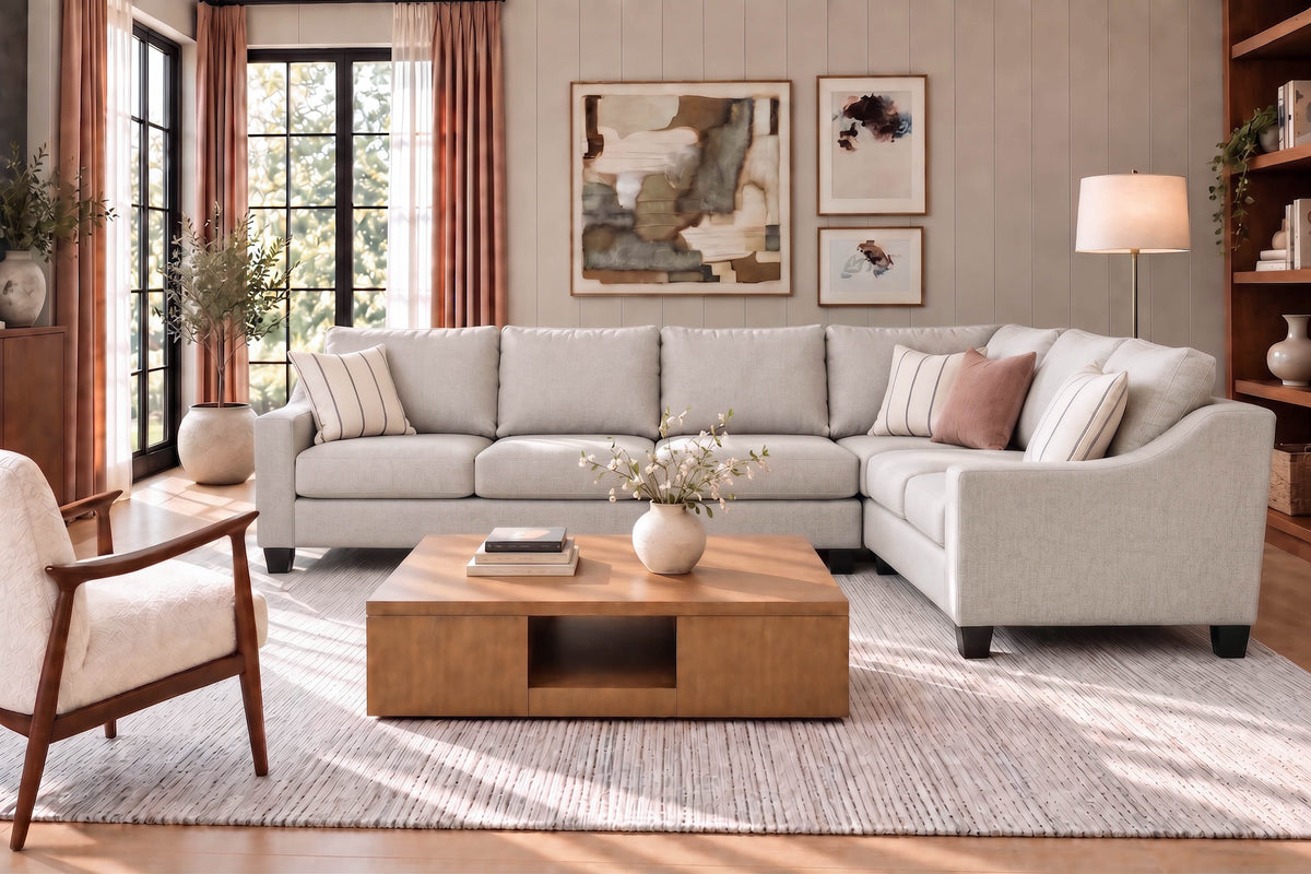 LUCYLIN01:Lucy Tux Sofa Sectional, Styled