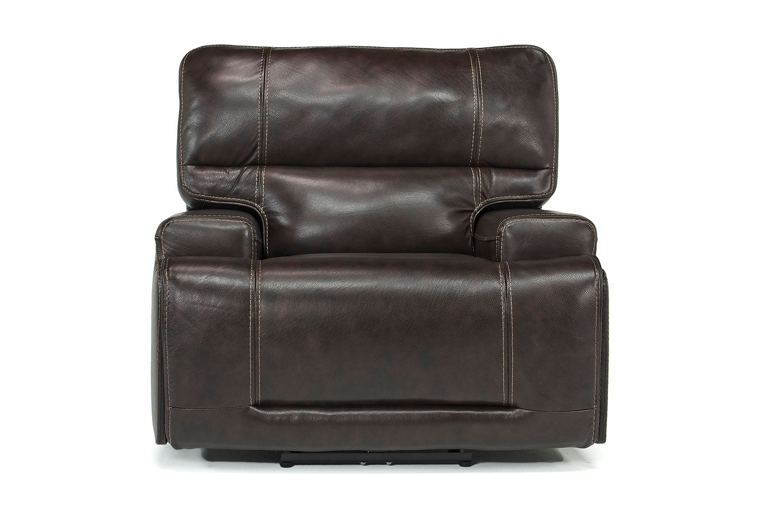 875702791:Oslo 3 Power Recliner in Dark Brown Leather, Image 2