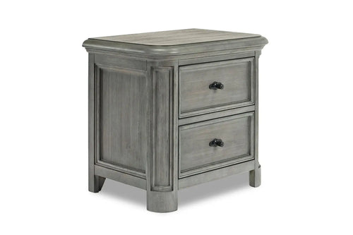 445789468:Costa Del Sol USB Nightstand in Gray, Image 1