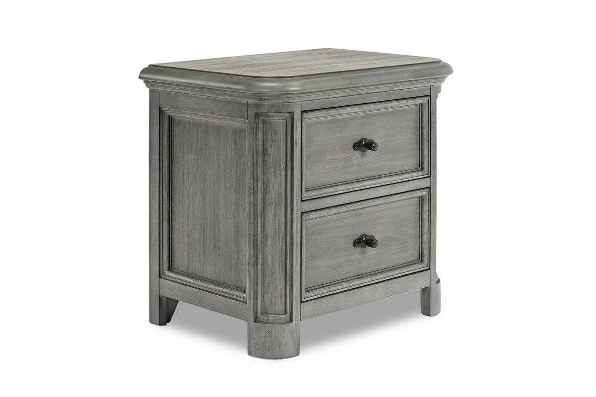445789468:Costa Del Sol USB Nightstand in Gray, Image 1