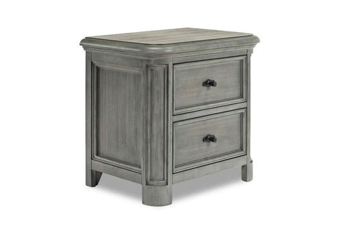 445789468:Costa Del Sol USB Nightstand in Gray, Image 1