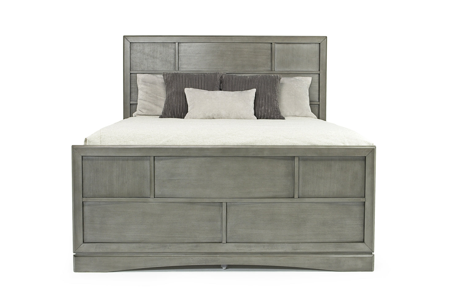 TOROGRYEB:Ontario Panel Bed w/ Storage in Gray, Eastern King, Image 2