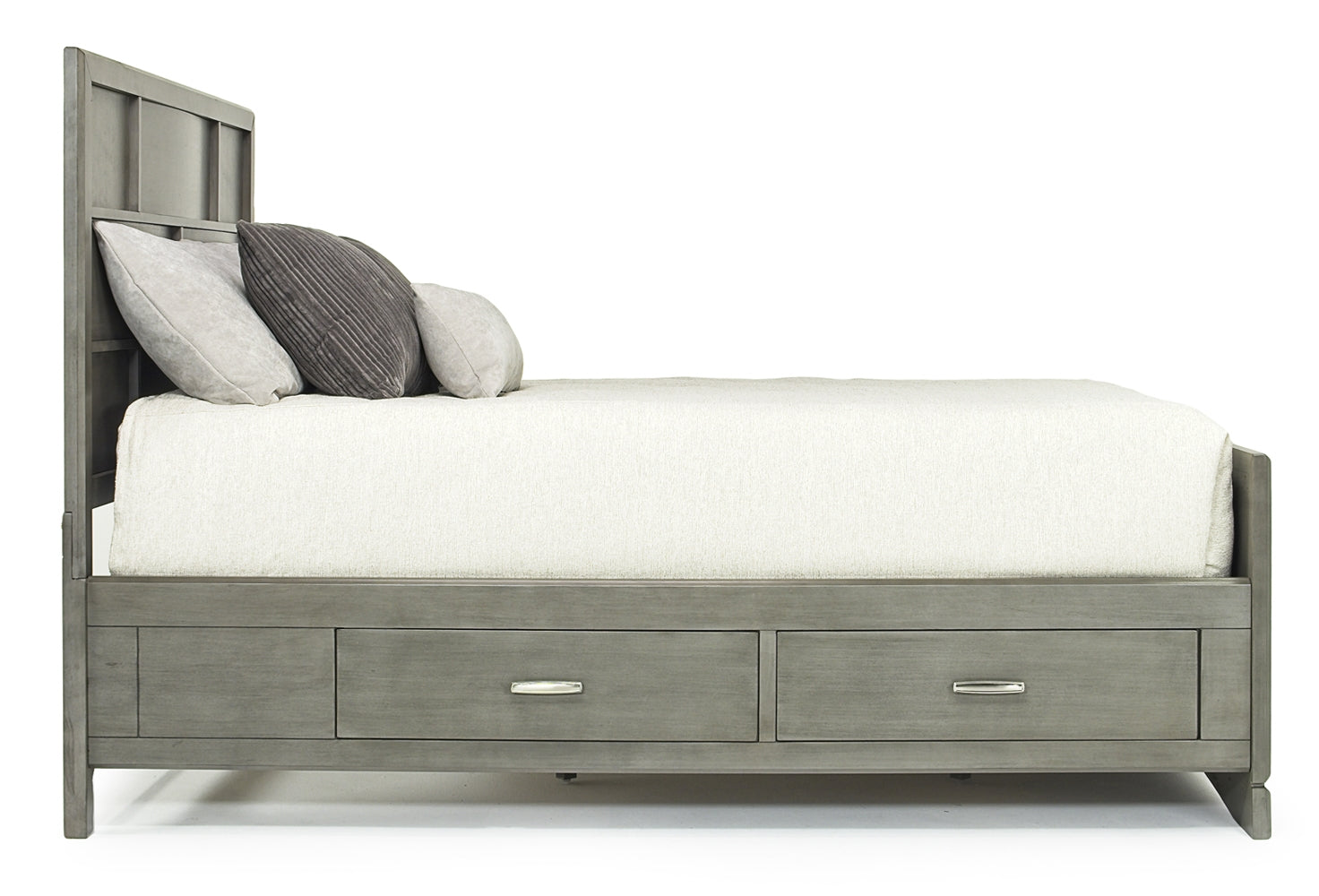 TOROGRYEB:Ontario Panel Bed w/ Storage in Gray, Eastern King, Image 3