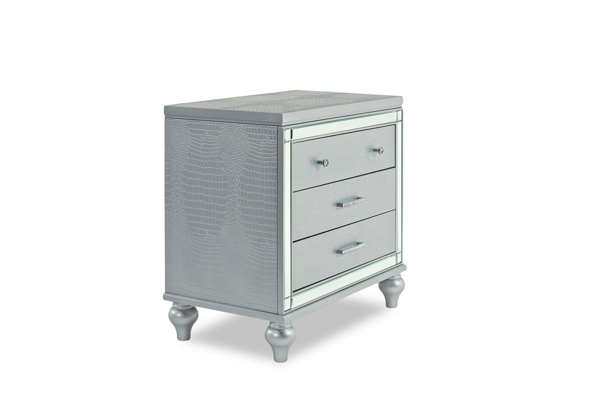 606374871:Valentino Nightstand in Silver, Image 1