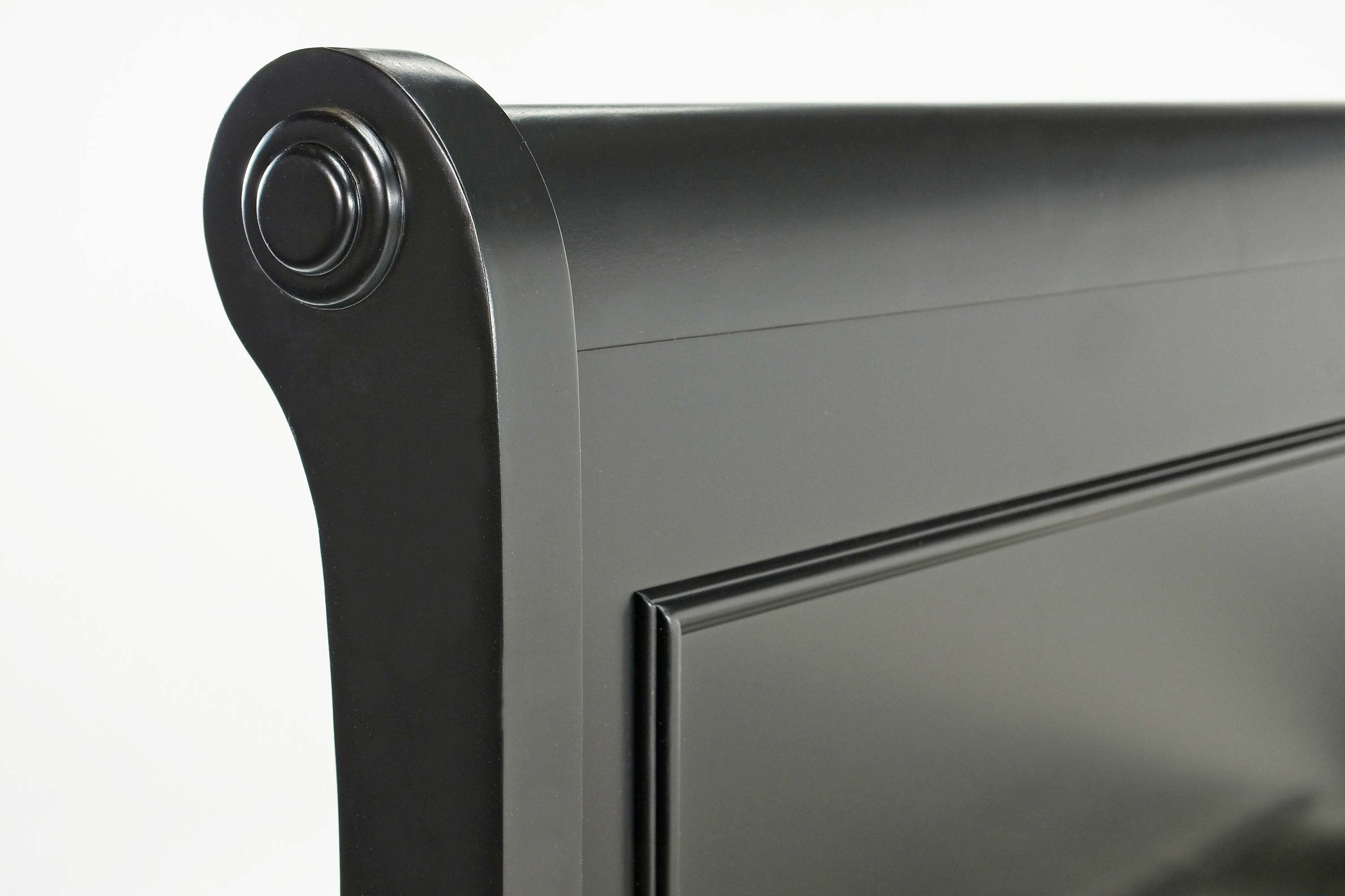 436500702:Versailles Sleigh Bed in Black, Queen, Image 3