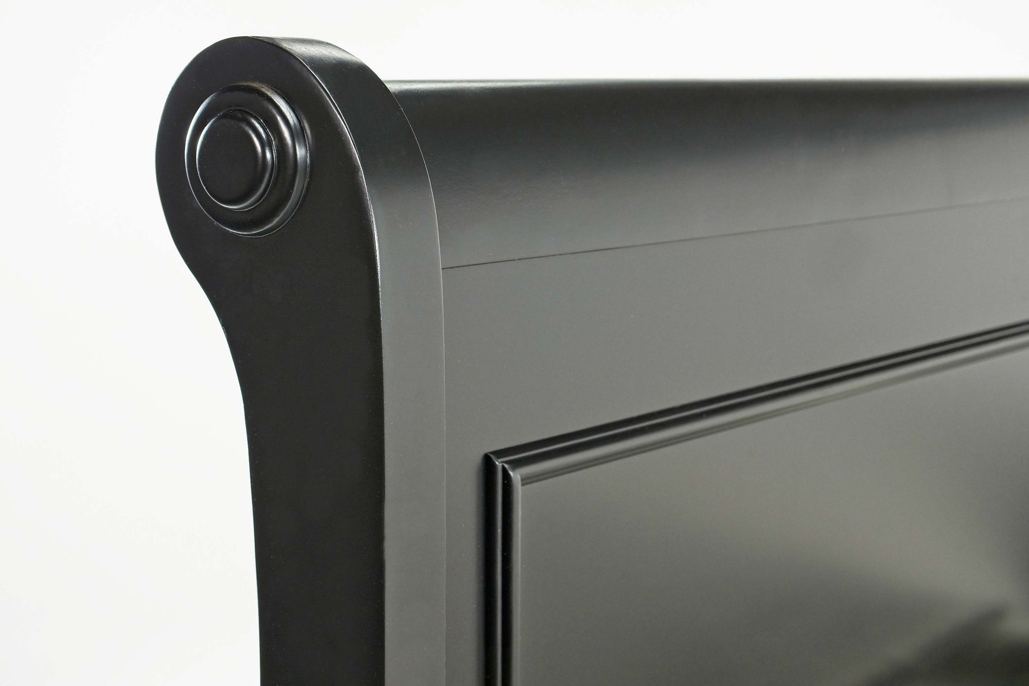436500702:Versailles Sleigh Bed in Black, Queen, Image 3