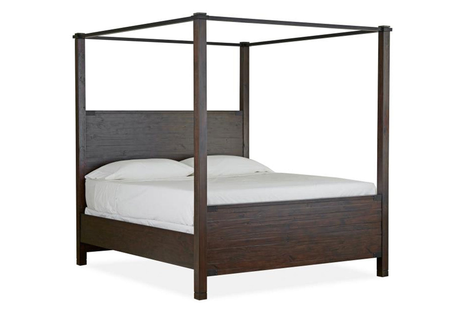 834519285:Pine Hill Canopy Bed in Brown, California King, Image 1
