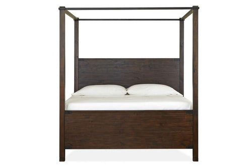 834519285:Pine Hill Canopy Bed in Brown, California King, Image 3