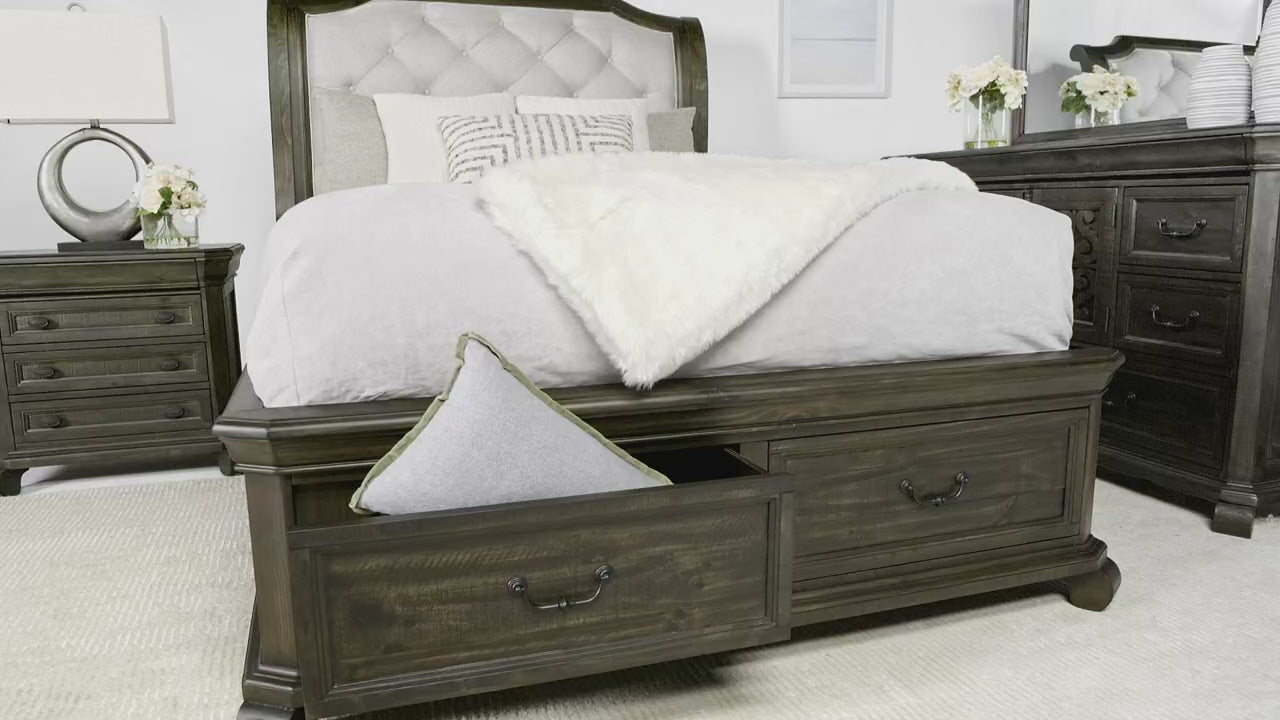 Load video: 278640323:Bellamy Sleigh Bed, Video