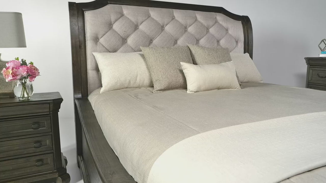 BELLSLHQ1:Bellamy Sleigh Bed & Dresser & Mirror, Video