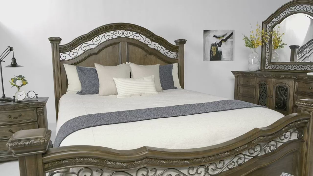 Load video: 859132173:Durango Panel Bed &amp; Dresser &amp; Mirror, Video