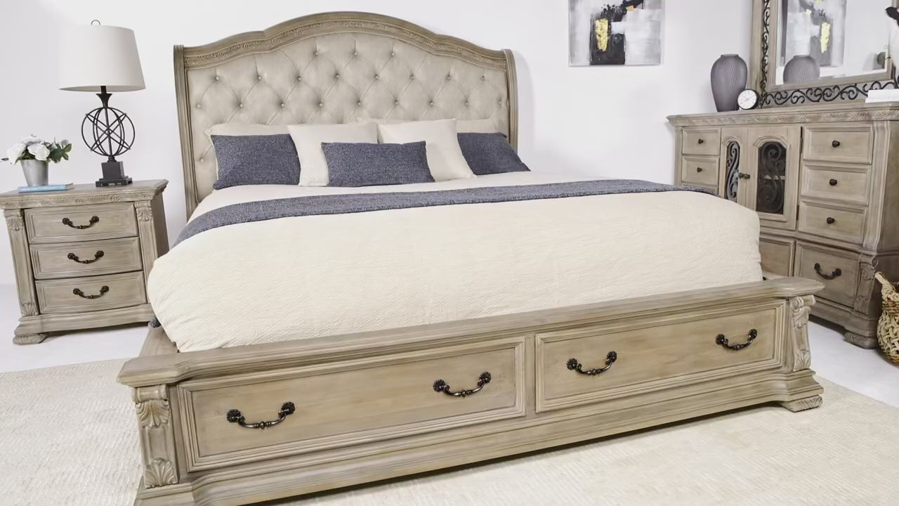 Load video: 894715684:Durango Storage Bed &amp; Dresser &amp; Mirror, Video