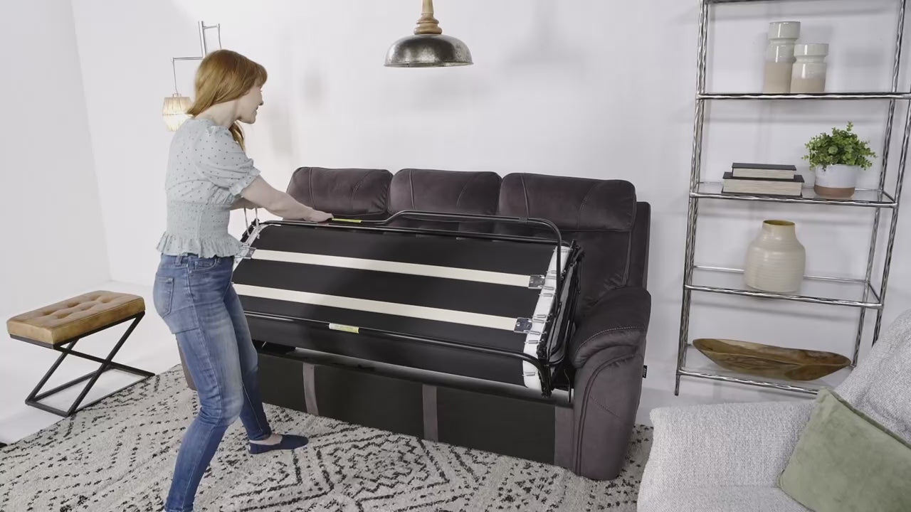 Load video: 319760018:Pulling out sleeper mech from sleeper sofa.