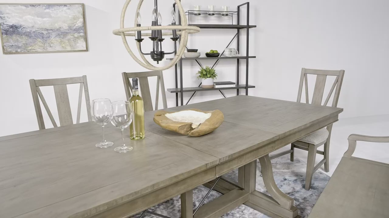 Load video: 837927699:Bay Creek Dining Table &amp; 4 Chairs &amp; Bench, Video