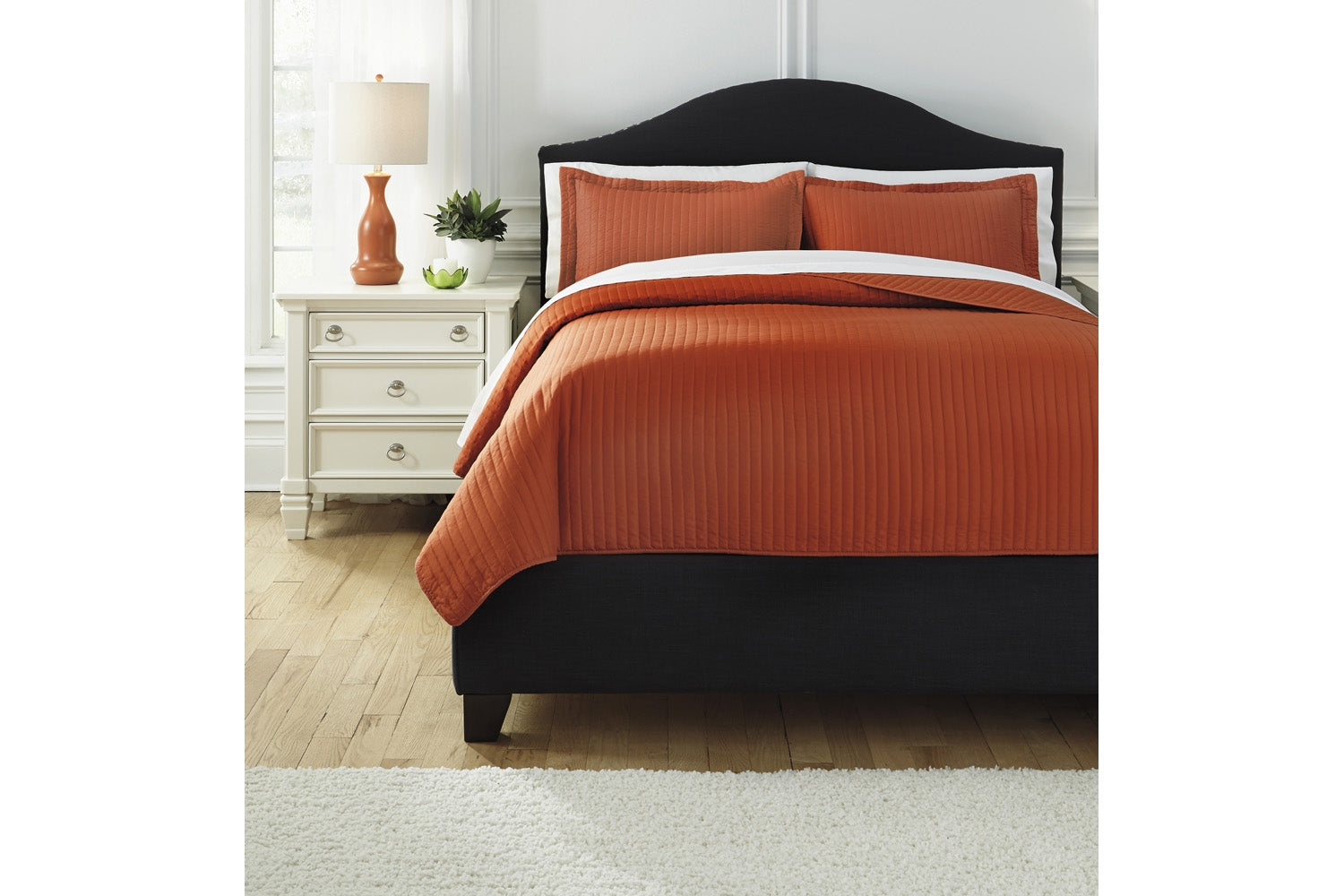 584194513:Raleda Coverlet in Orange, Eastern King, Image 3