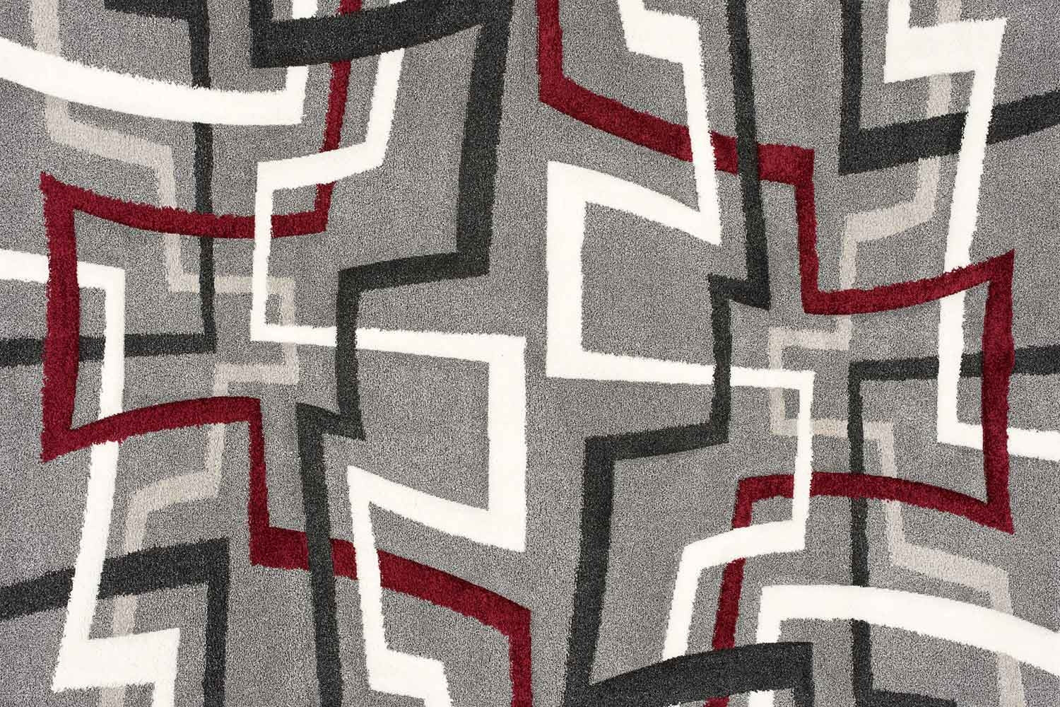 135062818:Rome Rug in Gray & Red & Black, 5 x 7, Image 1