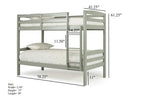 HELENAGRY:Helena Bunk Bed in Gray, Twin/Twin, Image 5