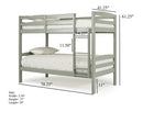 HELENAGRY:Helena Bunk Bed in Gray, Twin/Twin, Image 5