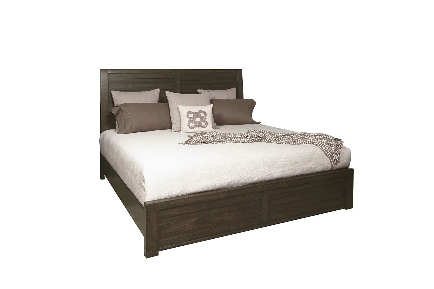 608628612:Ruff Hewn Panel Bed in Brown, Queen, Image 1