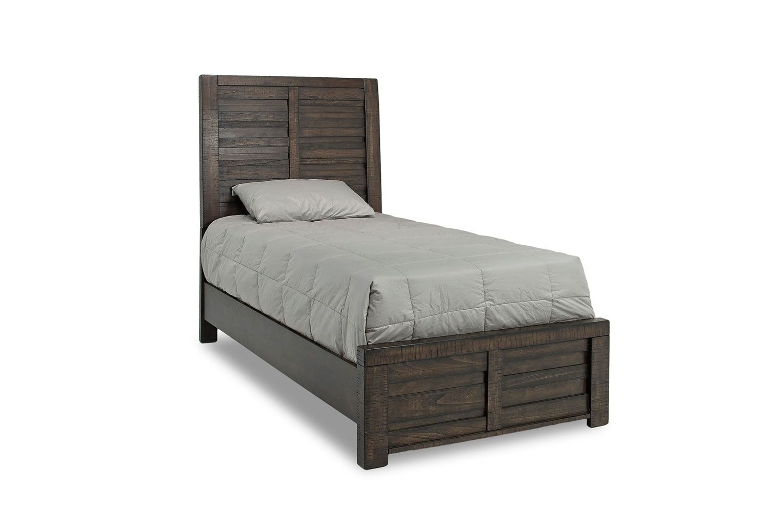 724849974:Ruff Hewn Panel Bed in Brown, Twin, Image 1