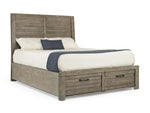 RUFGRYQSB:Ruff Hewn Panel Bed w/ Storage in Gray, Queen, Image 1