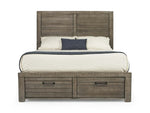 RUFGRYQSB:Ruff Hewn Panel Bed w/ Storage in Gray, Queen, Image 2