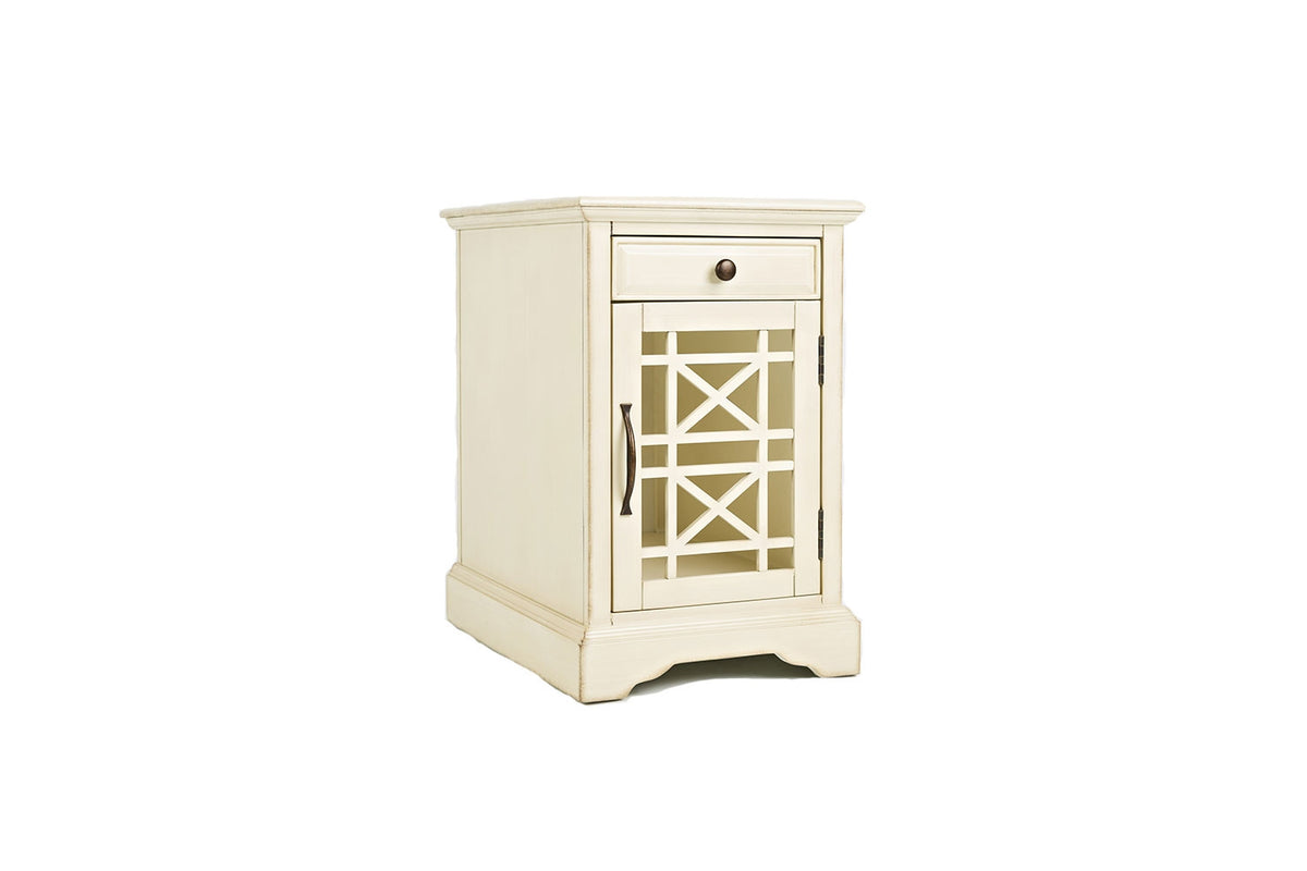 770144665:Skyy Chairside Table in Cream, Image 1