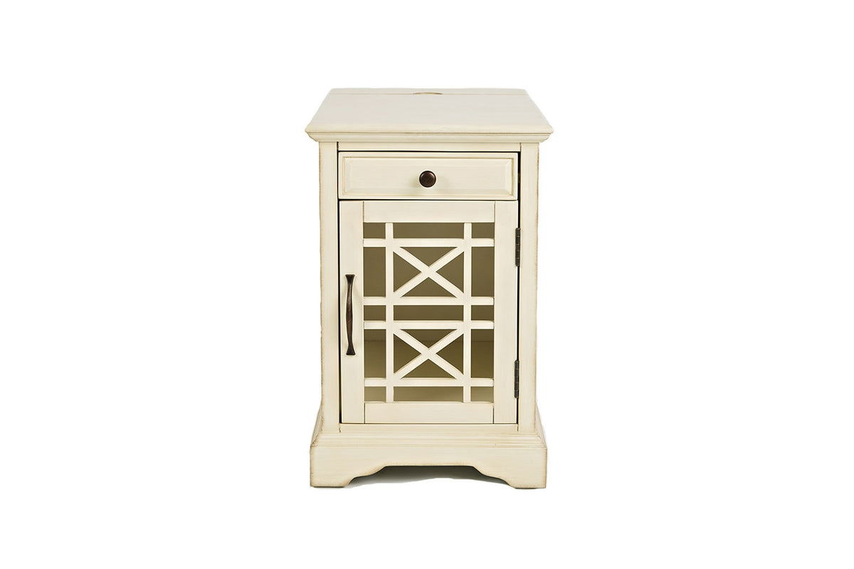 770144665:Skyy Chairside Table in Cream, Image 2