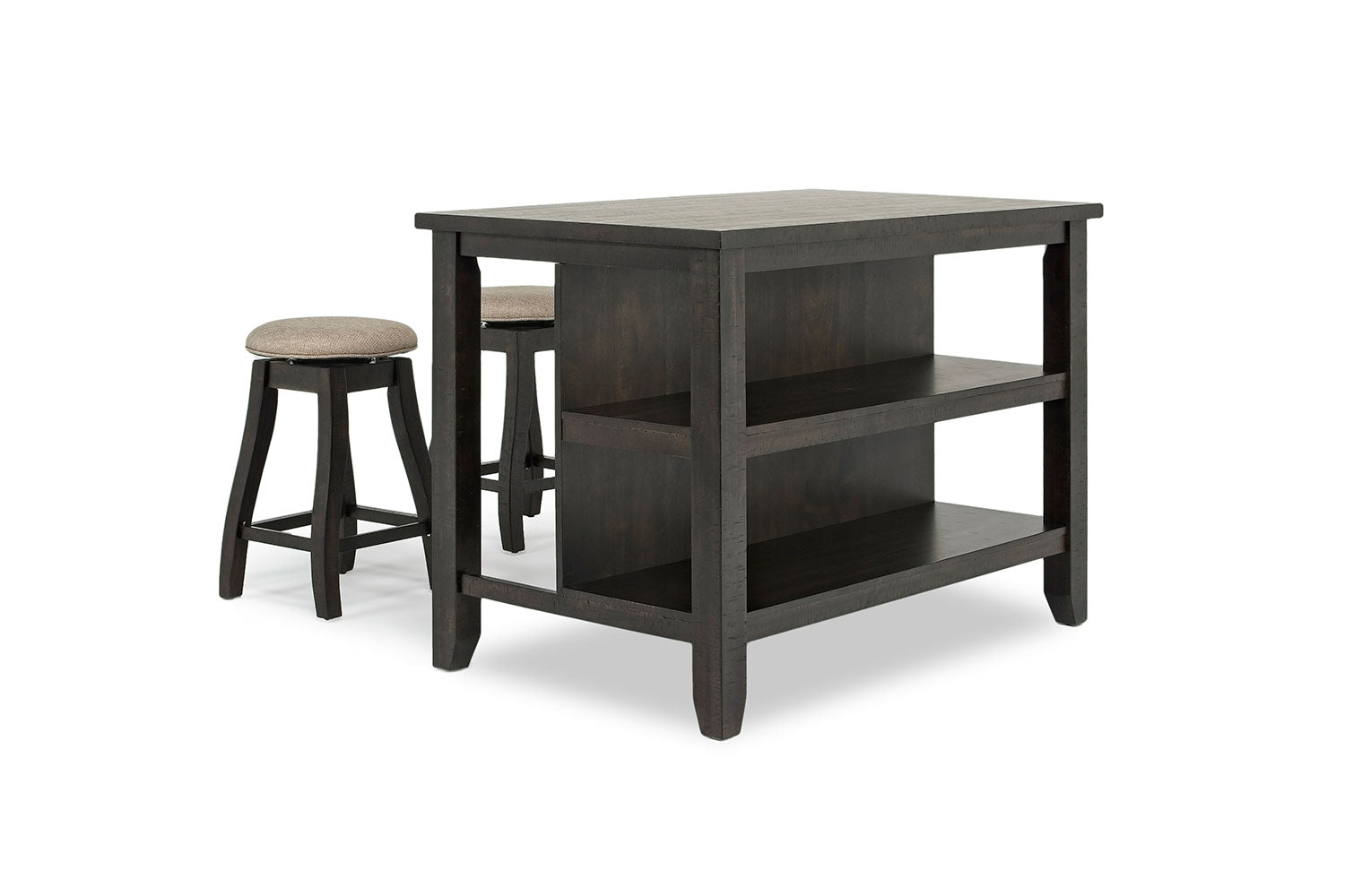 337256973:Stone Counter Height Stool in Charcoal, Upholstered, Swivel, Image 2
