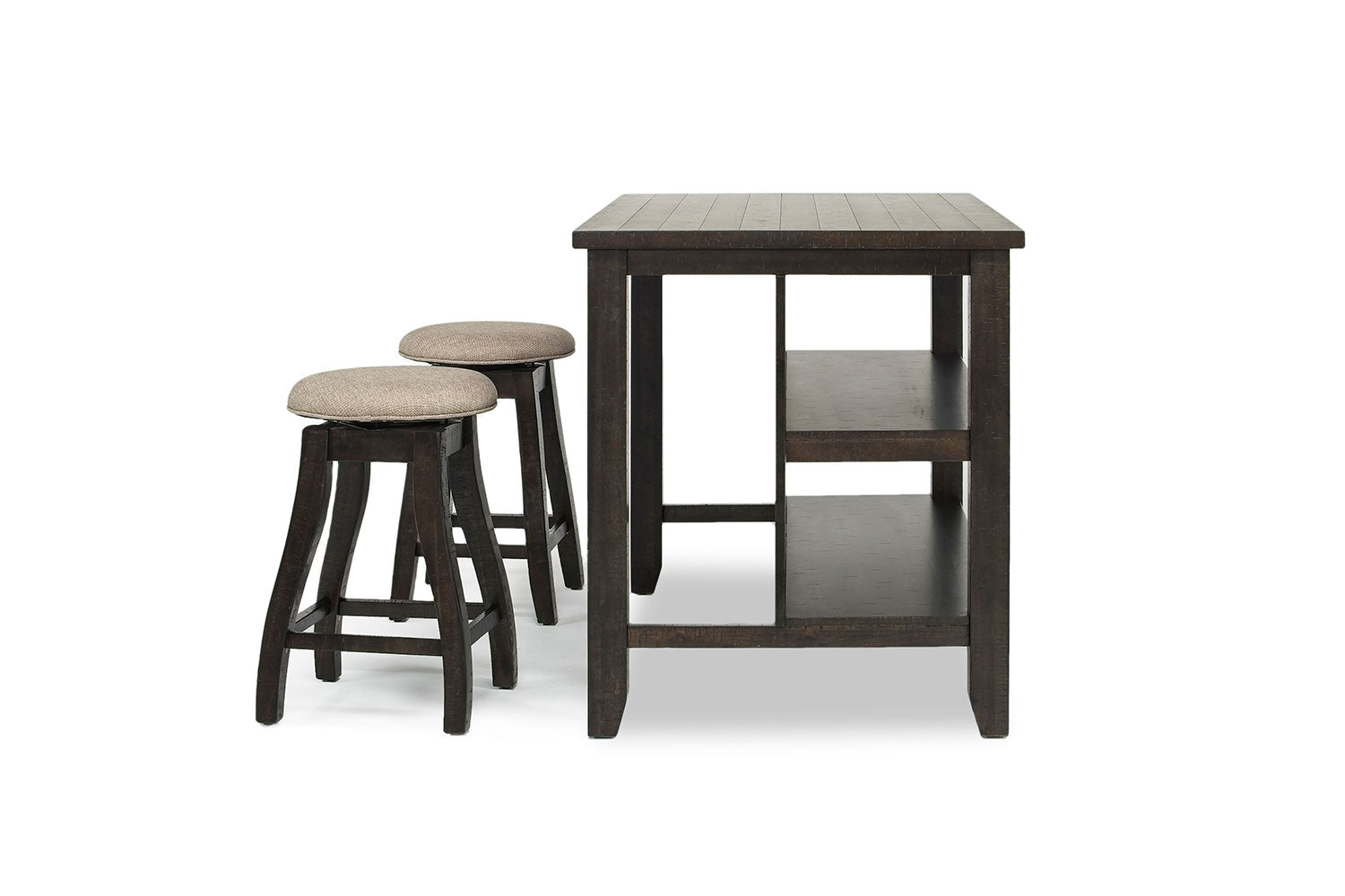 337256973:Stone Counter Height Stool in Charcoal, Upholstered, Swivel, Image 3