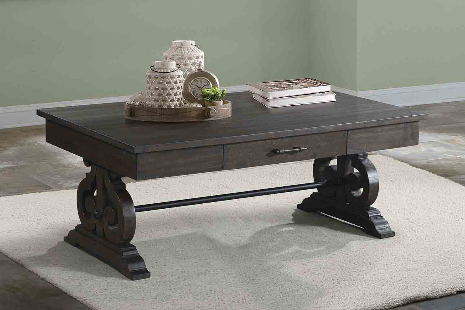 845510770:Stone Coffee Table in Charcoal, Image 4
