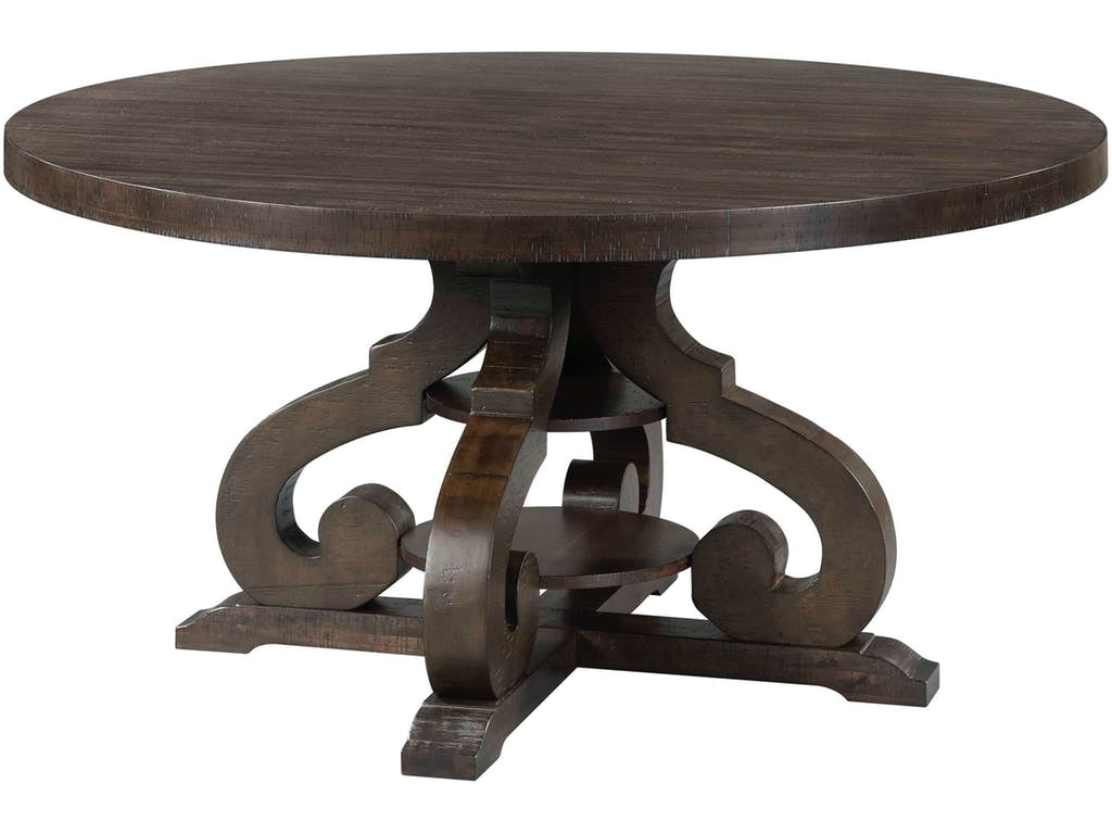 851292876:Stone Round Dining Table in Charcoal, Image 1
