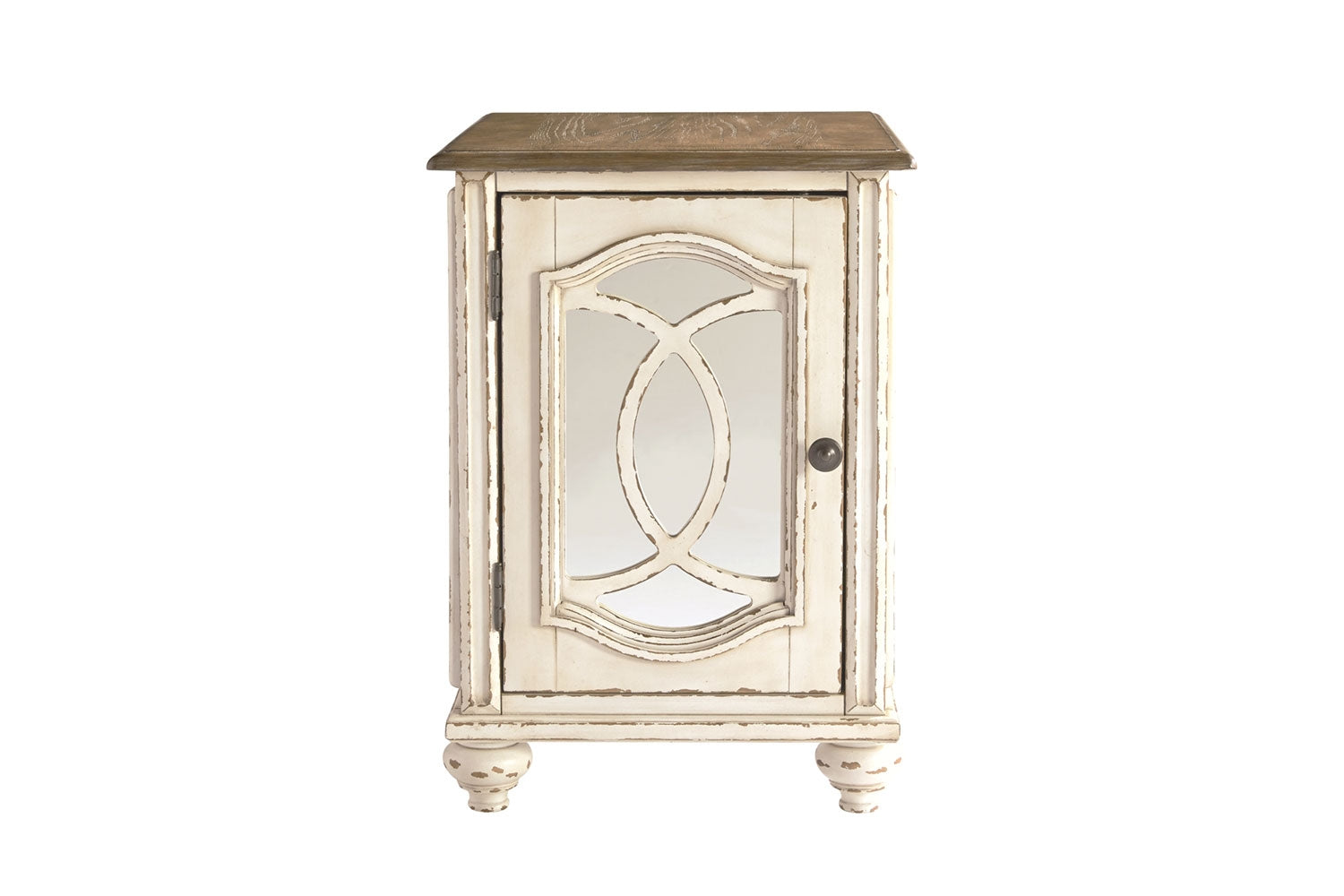 281948431:Realyn Chairside Table in White & Brown, Image 2