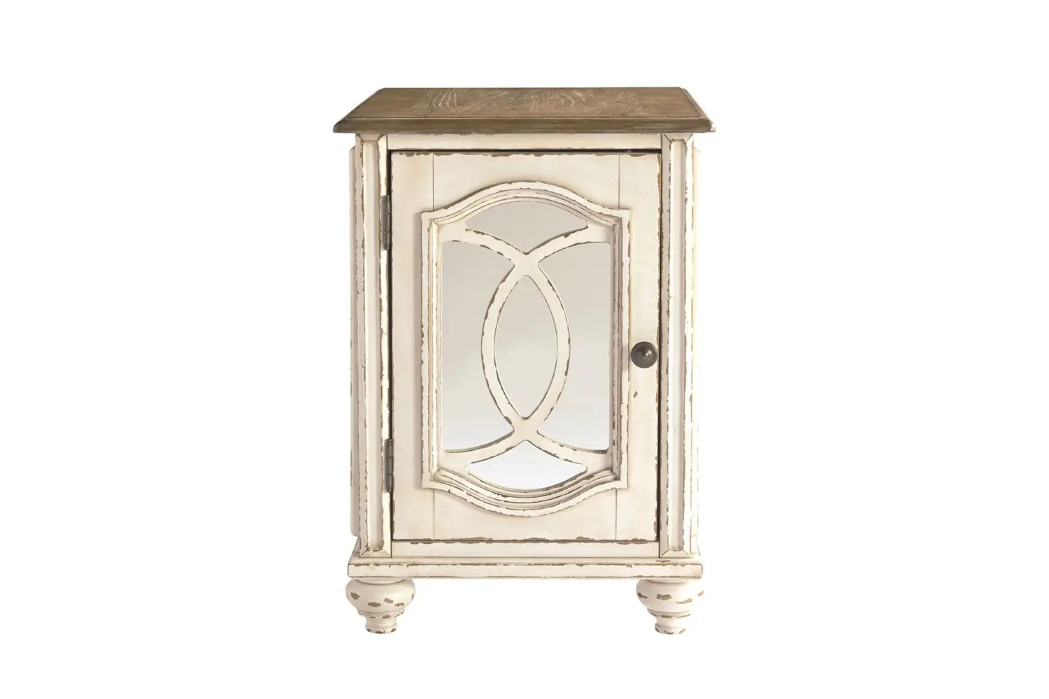 281948431:Realyn Chairside Table in White & Brown, Image 2