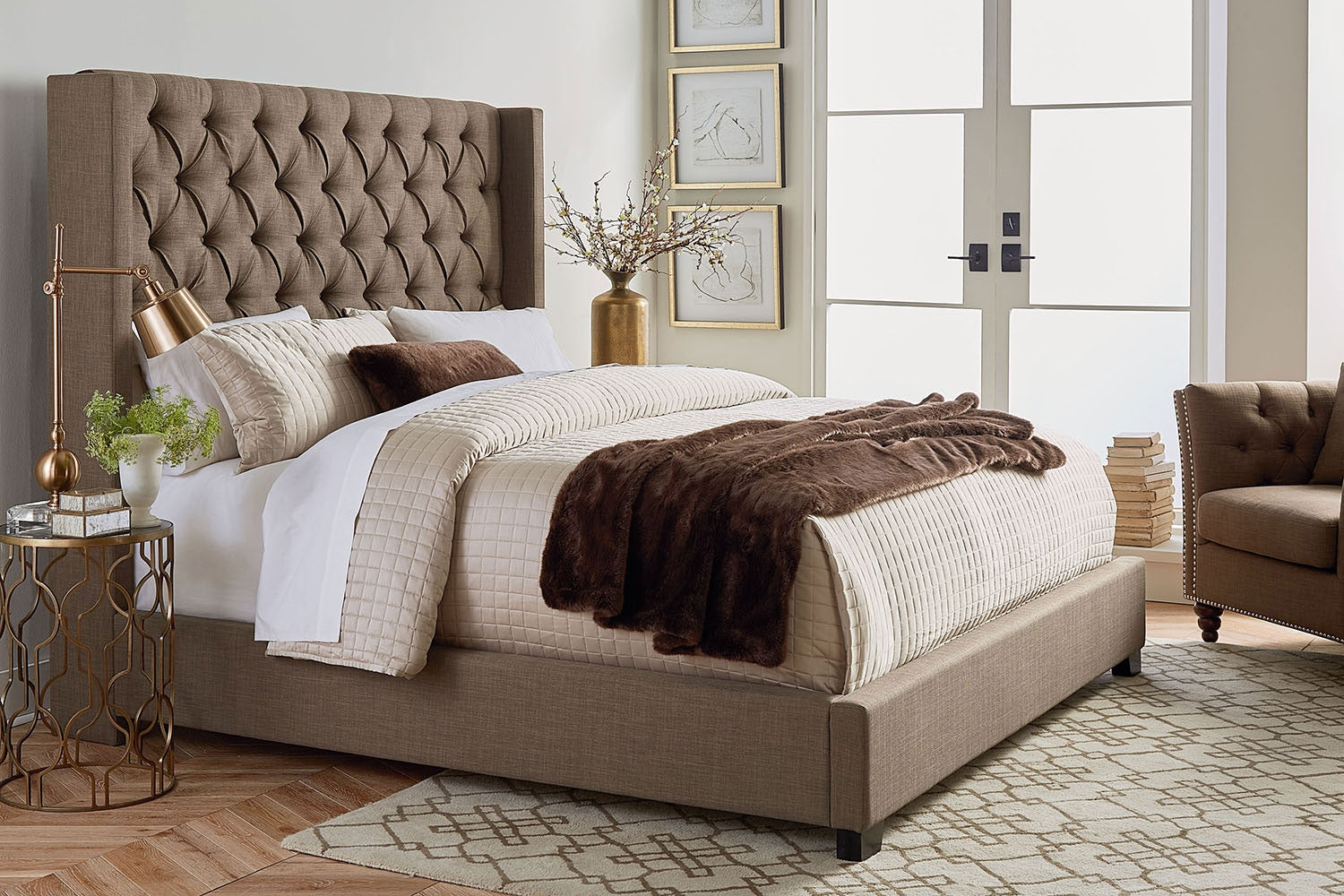 978685941:Westerly Upholstered Bed in Brown, Eastern King, Image 4