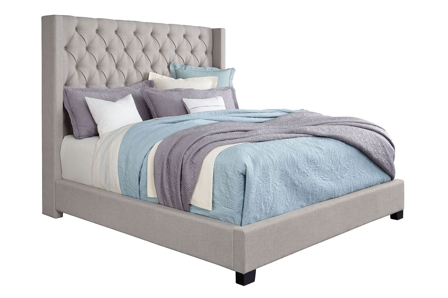 126630556:Westerly Upholstered Bed in Gray, Queen, Image 1