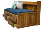 576147838:Young Pioneer 4 Drawer Sideways Bed in Natural, Twin, Image 1