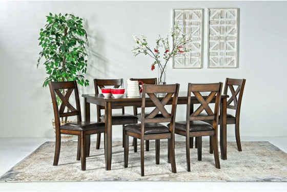 Palm Springs Table With 6 Chairs In Brown Mor Furniture