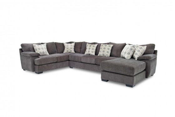 Bermuda Tux Sofa Chaise Sectional In Sterling Right Facing Mor