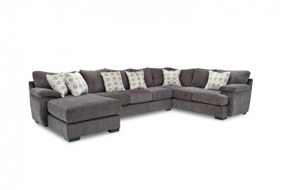 Bermuda Tux Sofa Chaise Sectional In Sterling Left Facing Mor