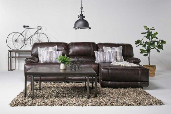 Azul Air Sectional Living Room In Brown Mor Furniture