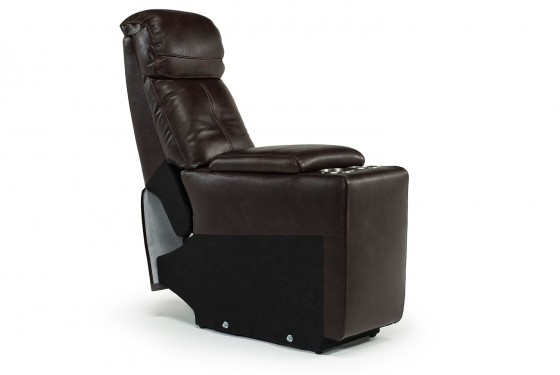 Alpha Console in Brown Leather | Mor Furniture