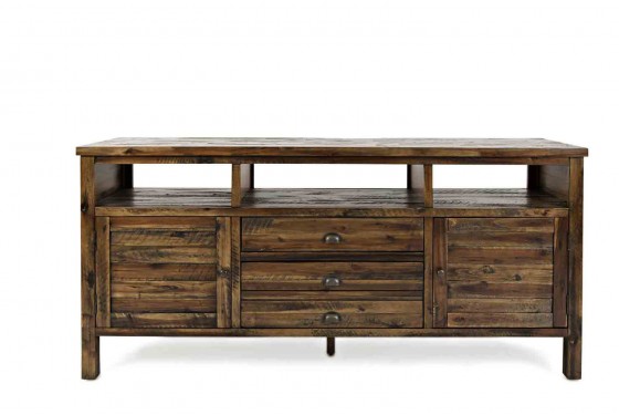 Artisans Media Console In Oak 70 Inch Mor Furniture