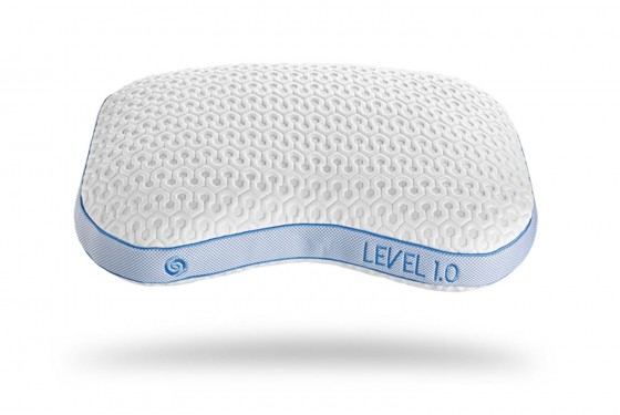 Bedgear Level Pillow In White Blue Queen Mor Furniture